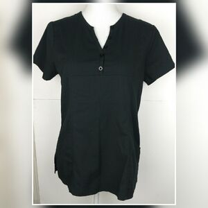 Dansko solid black short sleeve scrub top